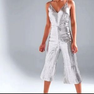 Venus silver sequin jumpsuit